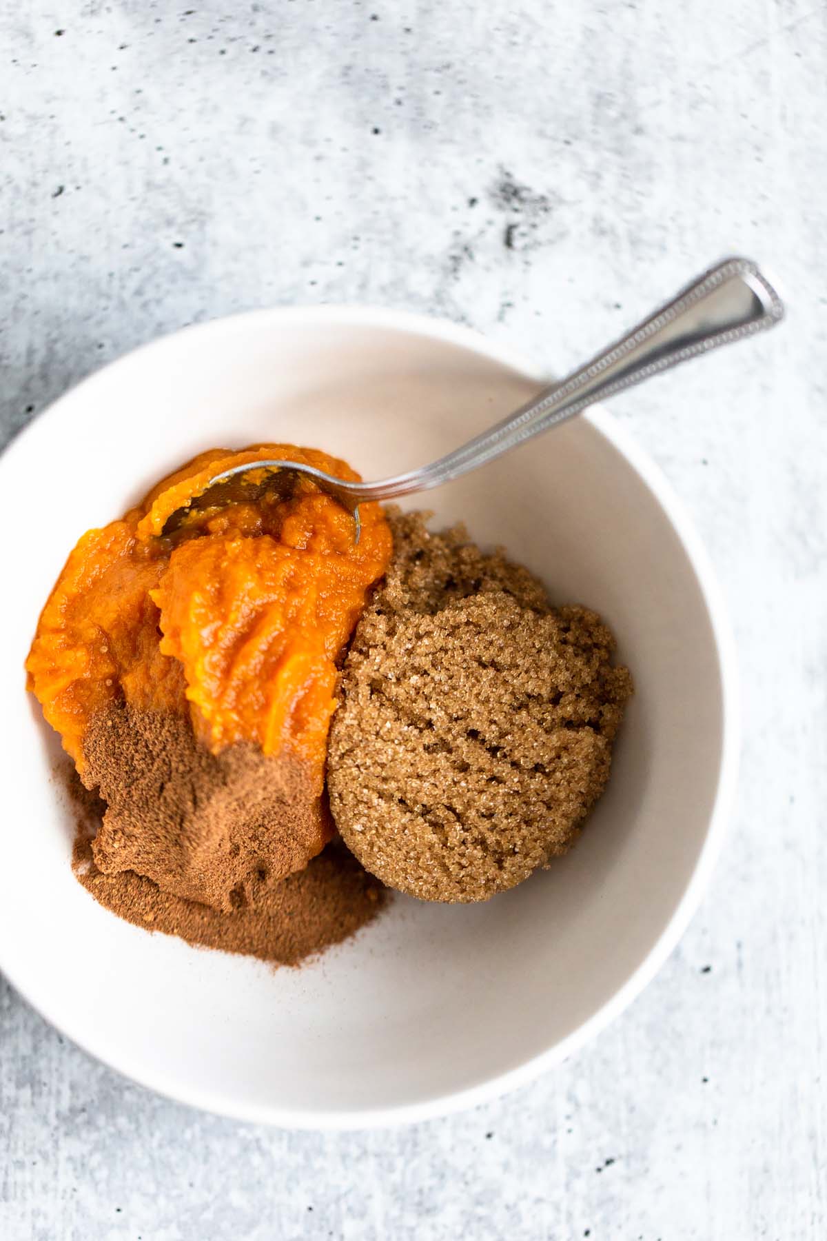 brown sugar, pumpkin puree, and pumpkin pie spice