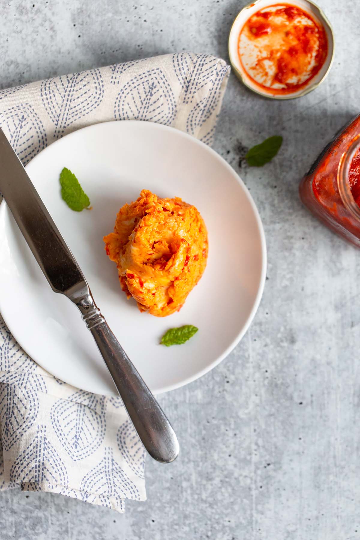 harissa butter on a plate