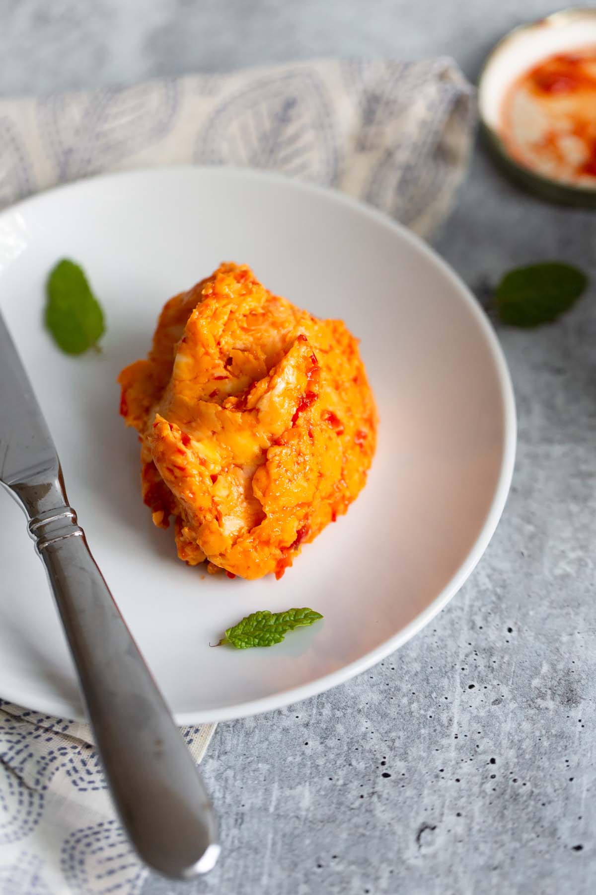 harissa butter on a plate