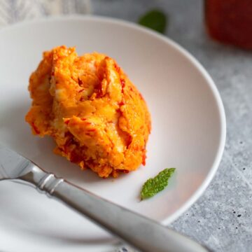 harissa butter on a plate