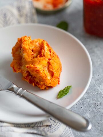 harissa butter on a plate