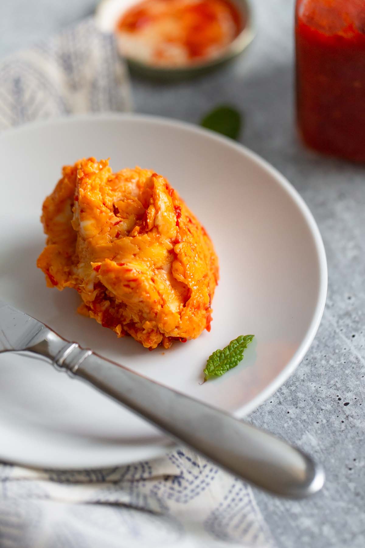 harissa butter on a plate