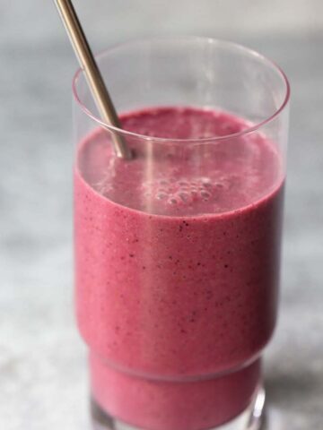 Kefir smoothie in a glass