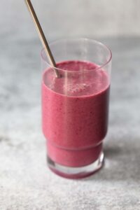 smoothie with a straw