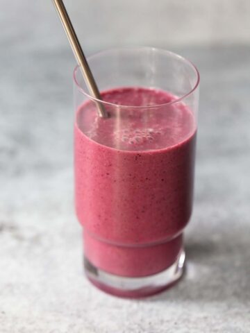 smoothie with a straw