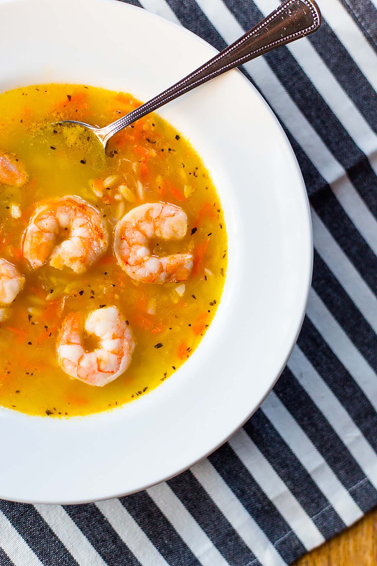 lemon orzo soup with shrimp