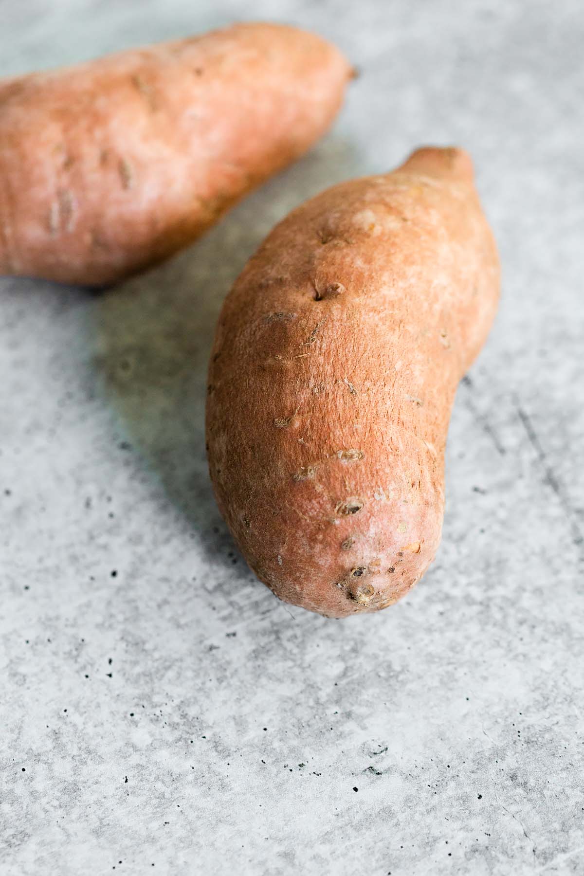two sweet potatoes