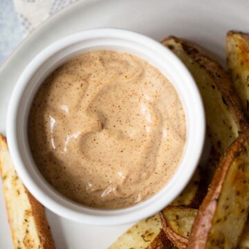 chipotle mayo with french fries.