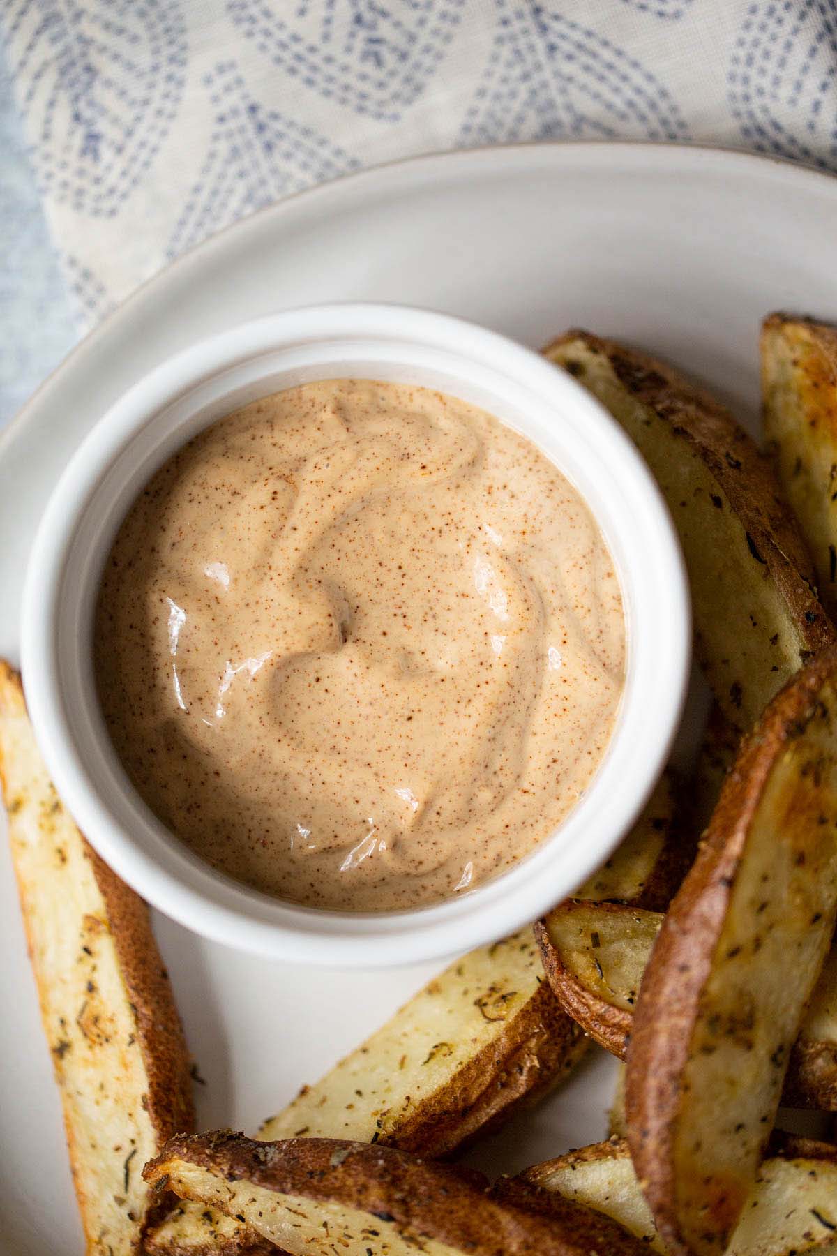 chipotle mayo with french fries.