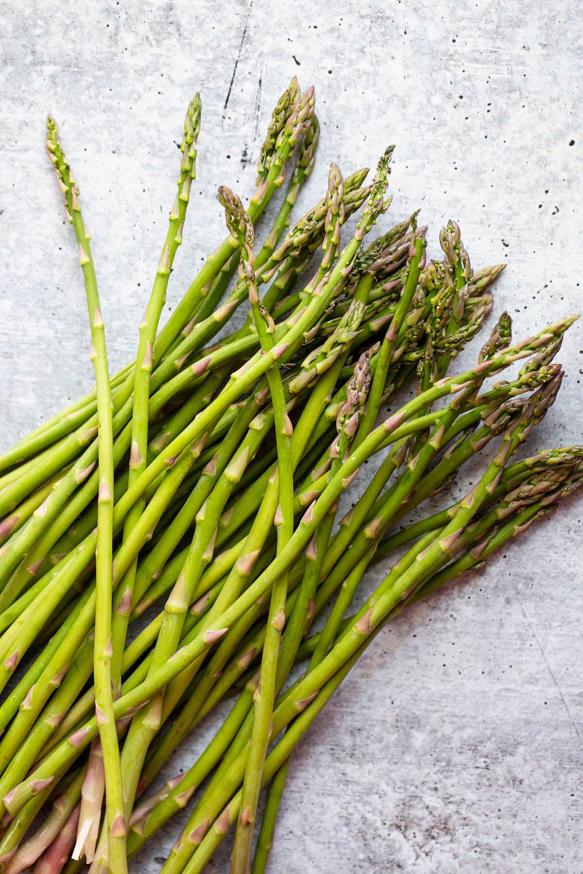 Asparagus in a bunch.