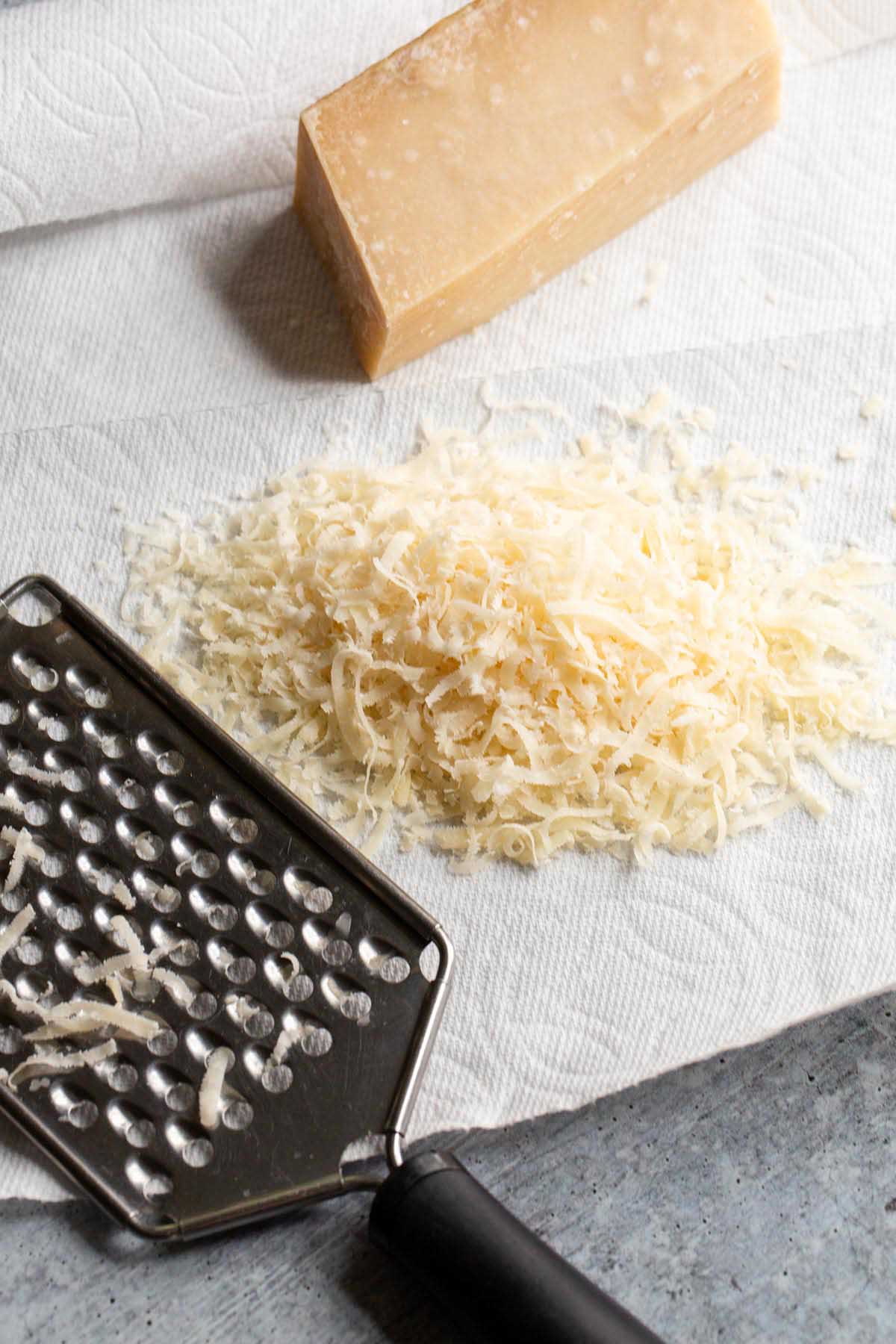 Grated parmesan cheese.