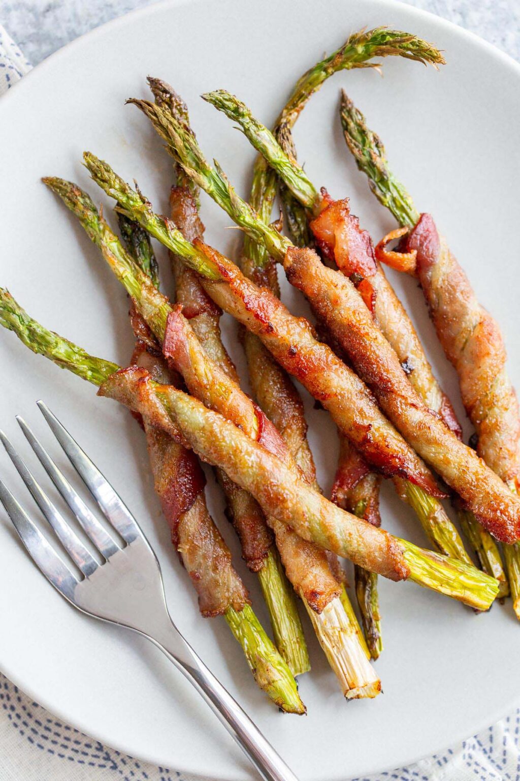 Air Fryer Bacon Wrapped Asparagus Food Banjo