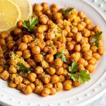 air fryer greek chickpeas