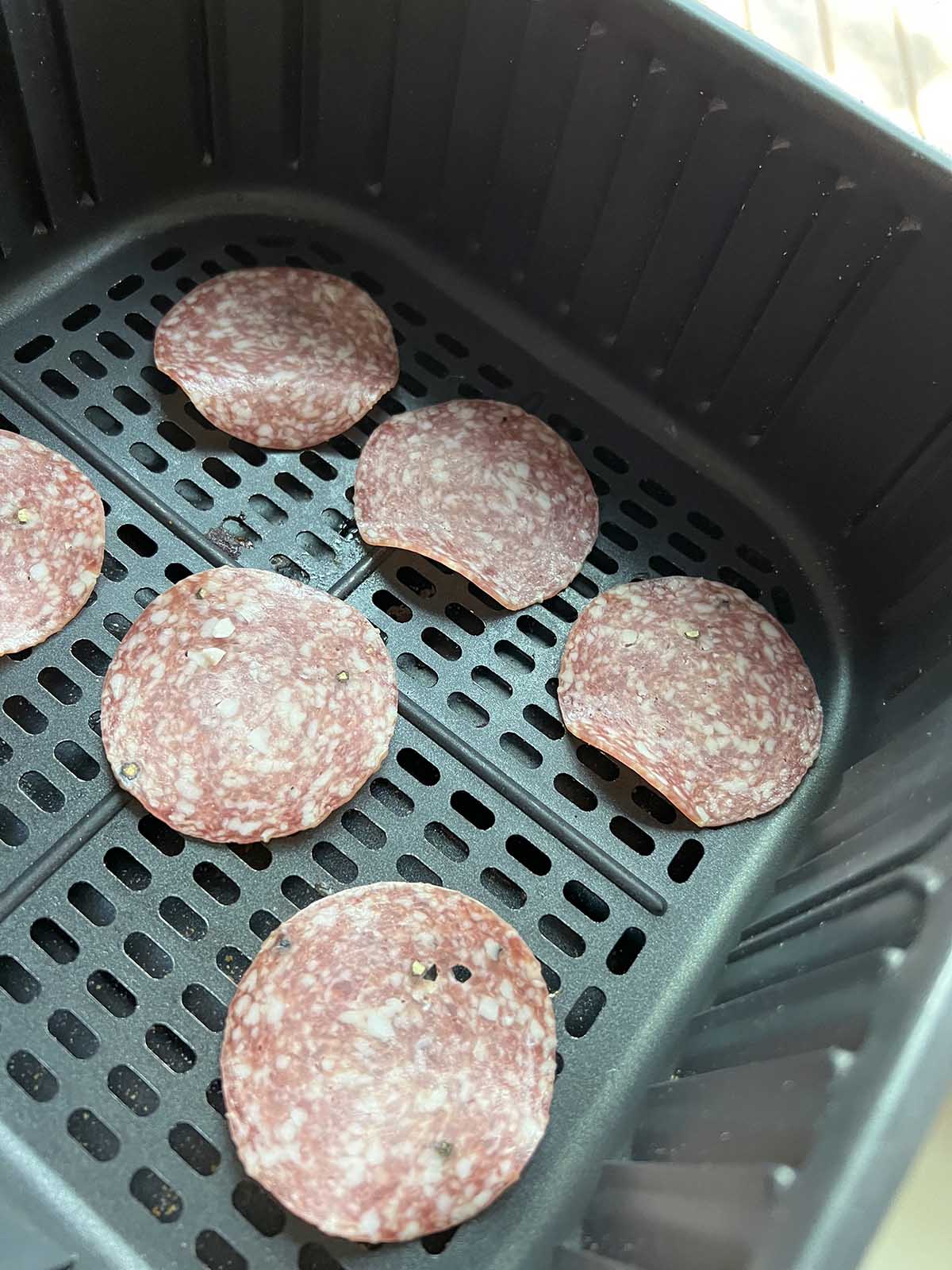 Salami in the air fryer