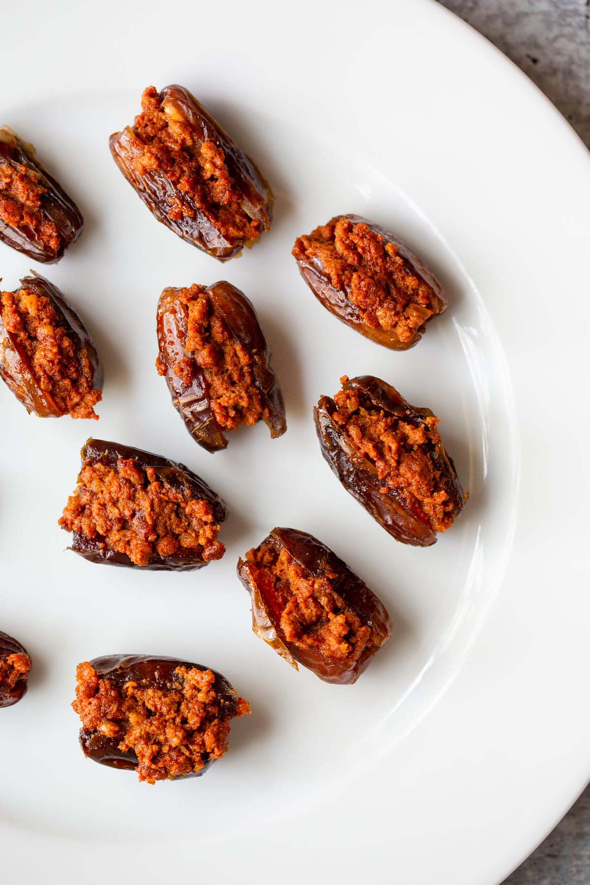 Dates stuffed with chorizo