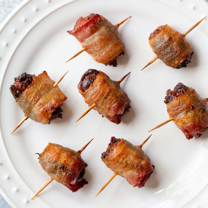 Air Fryer Bacon Wrapped Dates with Chorizo Food Banjo