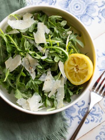 arugula salad with shaved parmesan