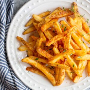 Peri peri fries with honey and thyme