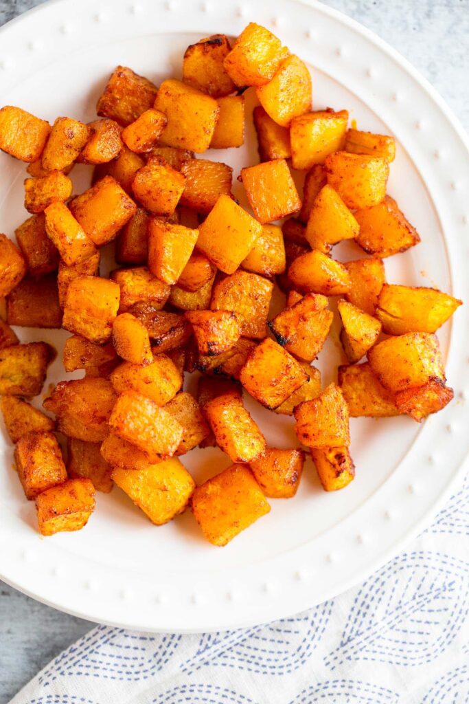 Air Fryer Brown Sugar Butternut Squash Food Banjo