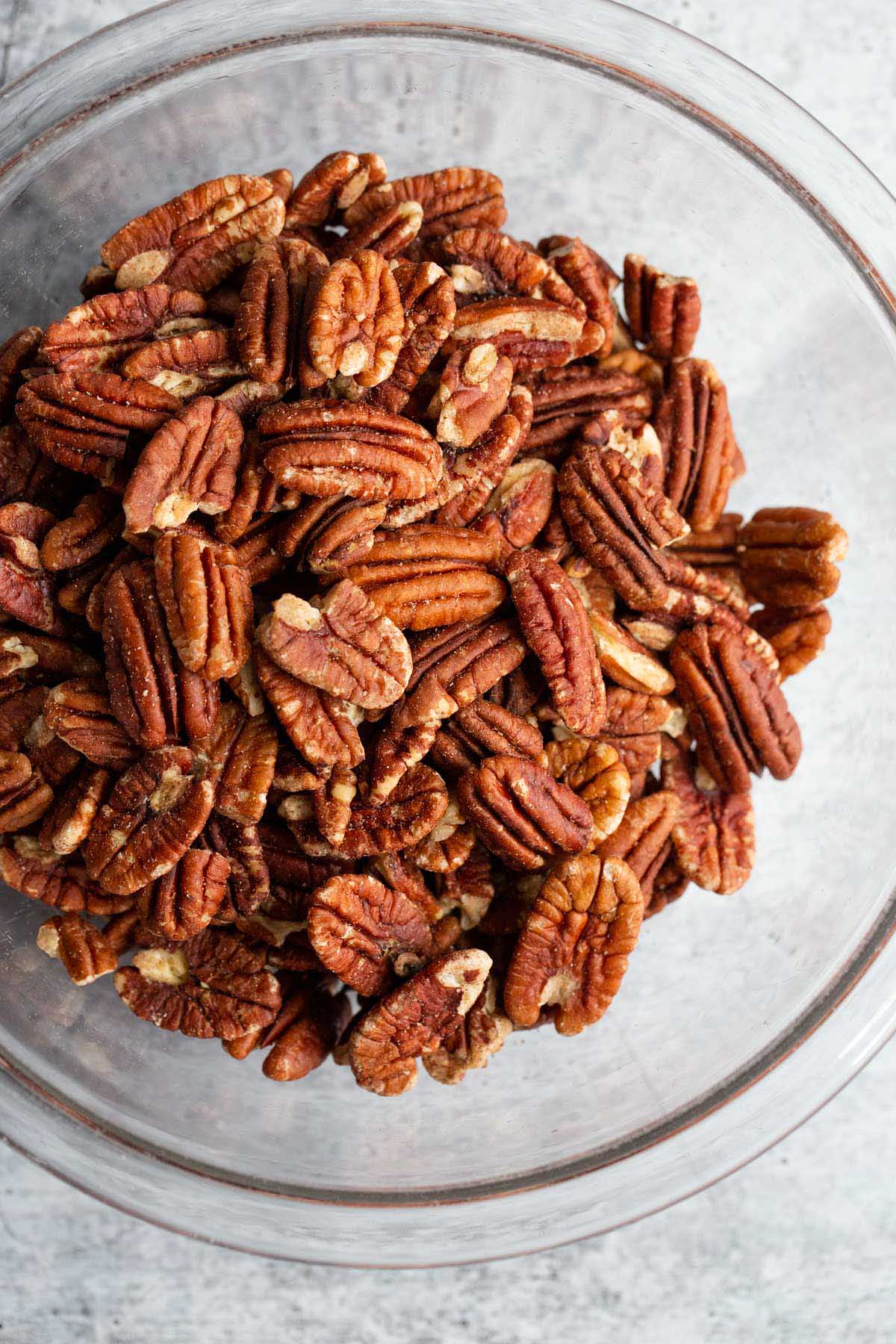 Pecans in a bowl.