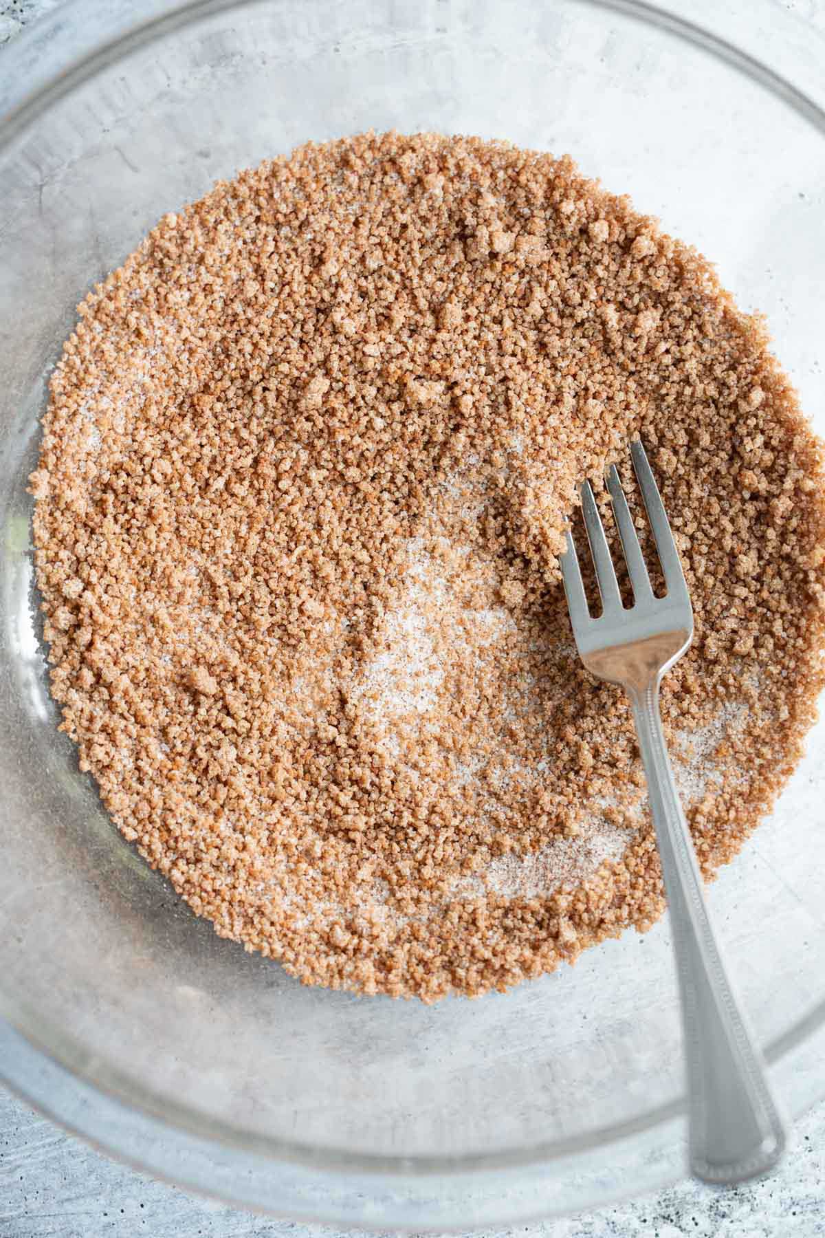 Sugar mixture in a bowl.