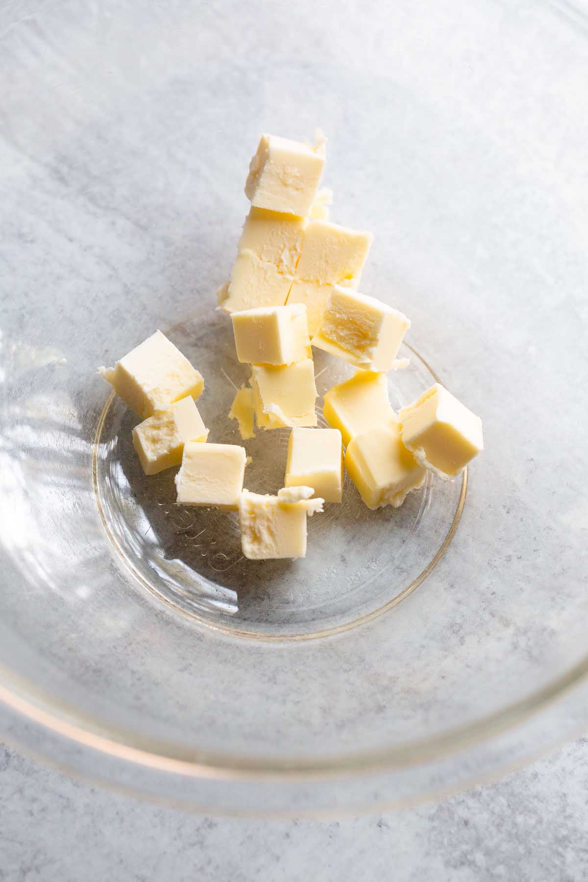 Cubes of butter.