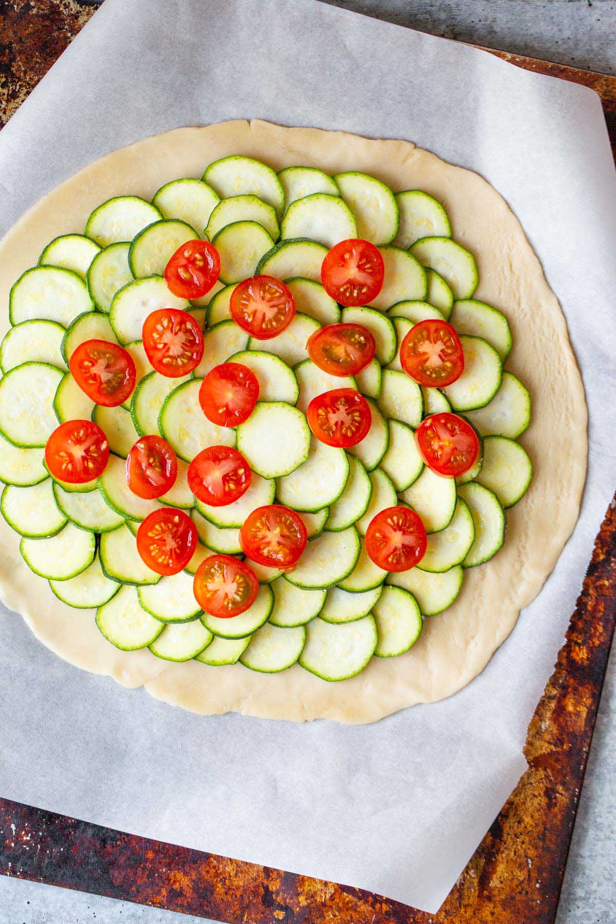 assembling the galette