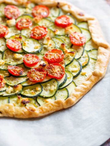 zucchini galette from the side