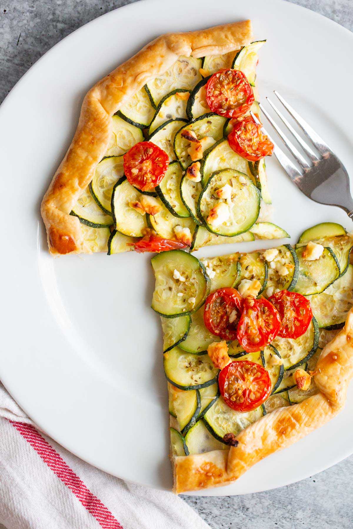 slices of zucchini galette