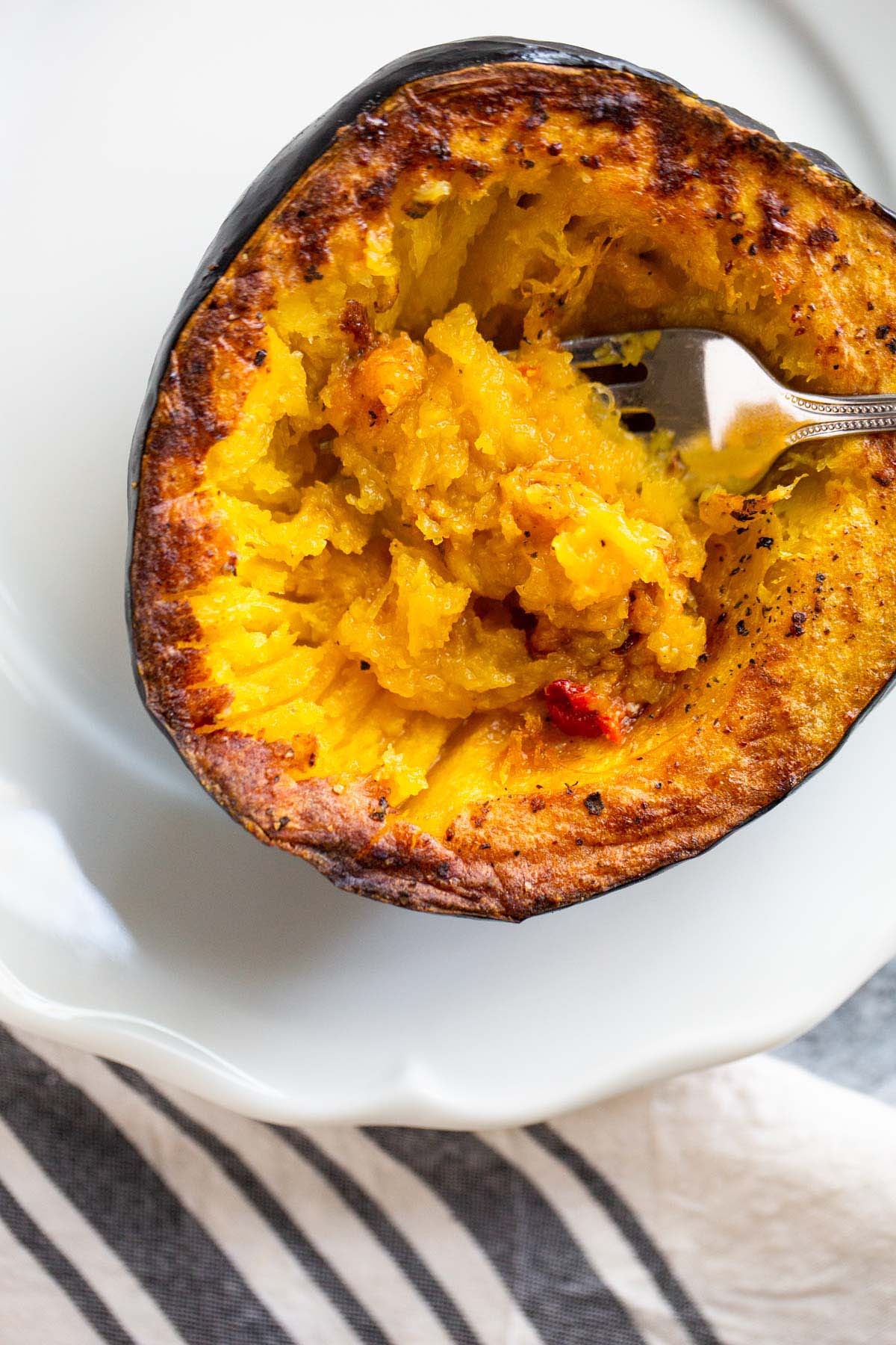 Acorn squash with calabrian butter