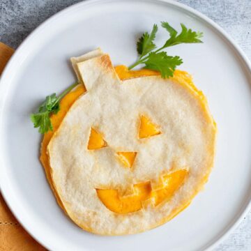 air fried halloween quesadilla