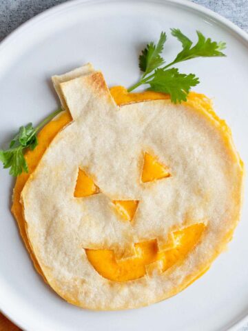 air fried halloween quesadilla