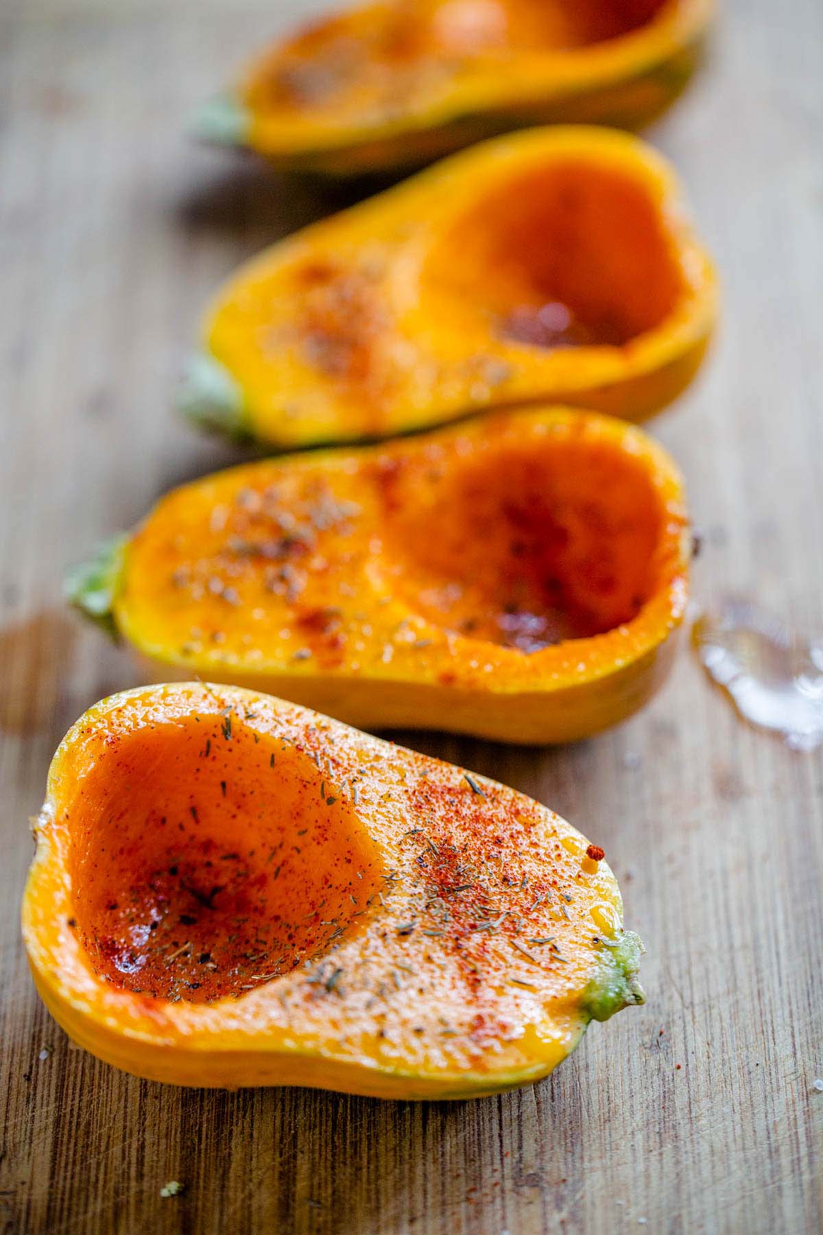 Honeynut squash with seasonings