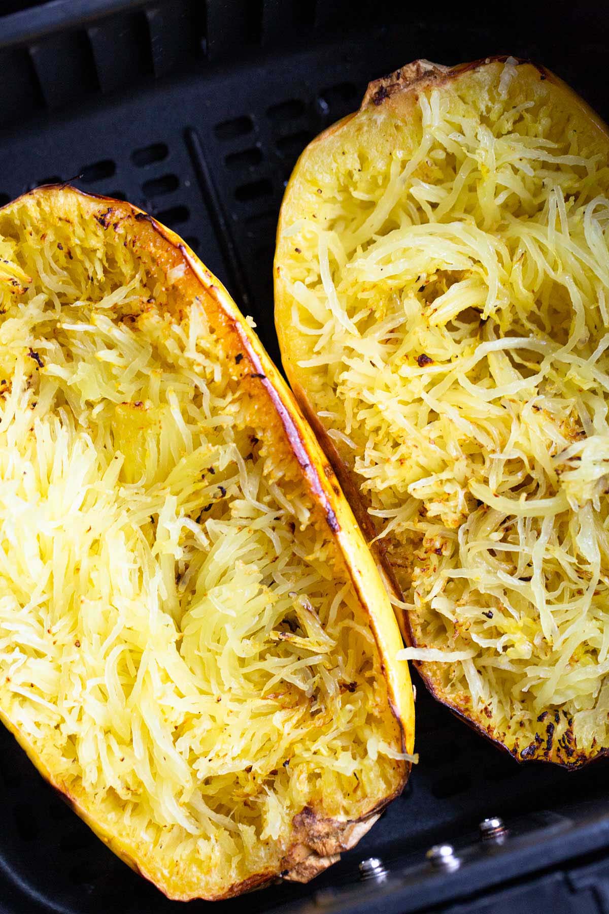 Spaghetti squash strands.