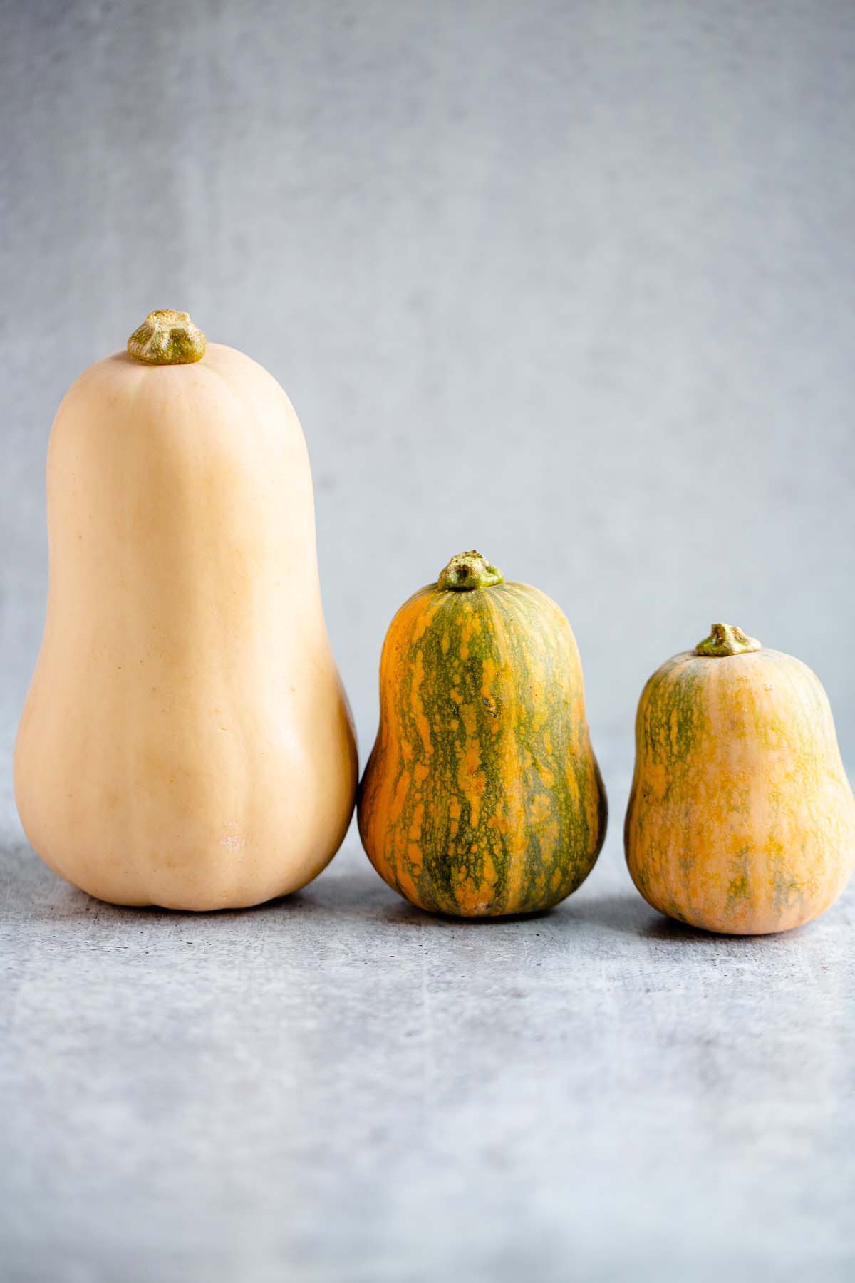 Butternut squash and honeynut squash.