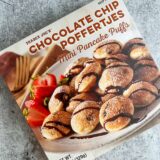 Box of Trader Joe's chocolate chip pancake puffs