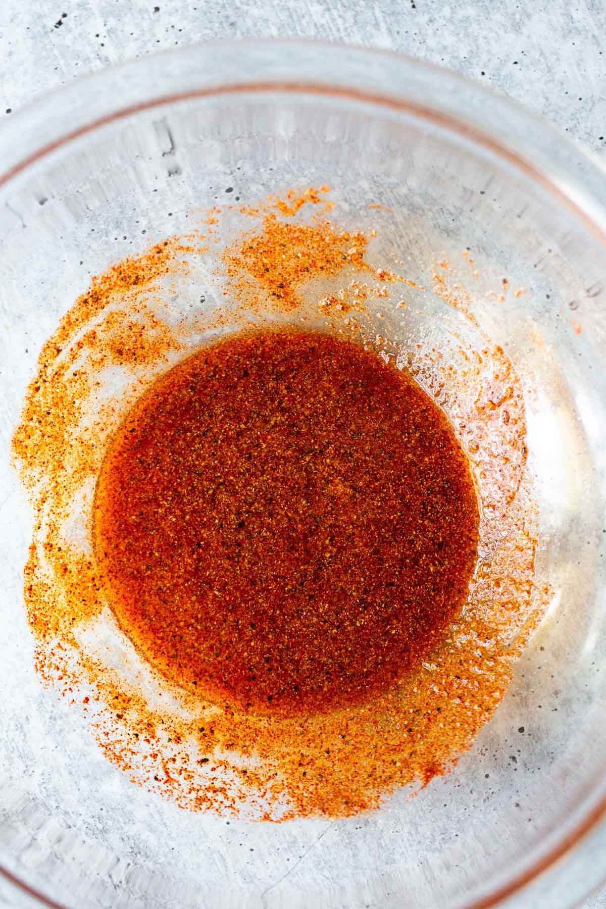 Spices mixed with olive oil.