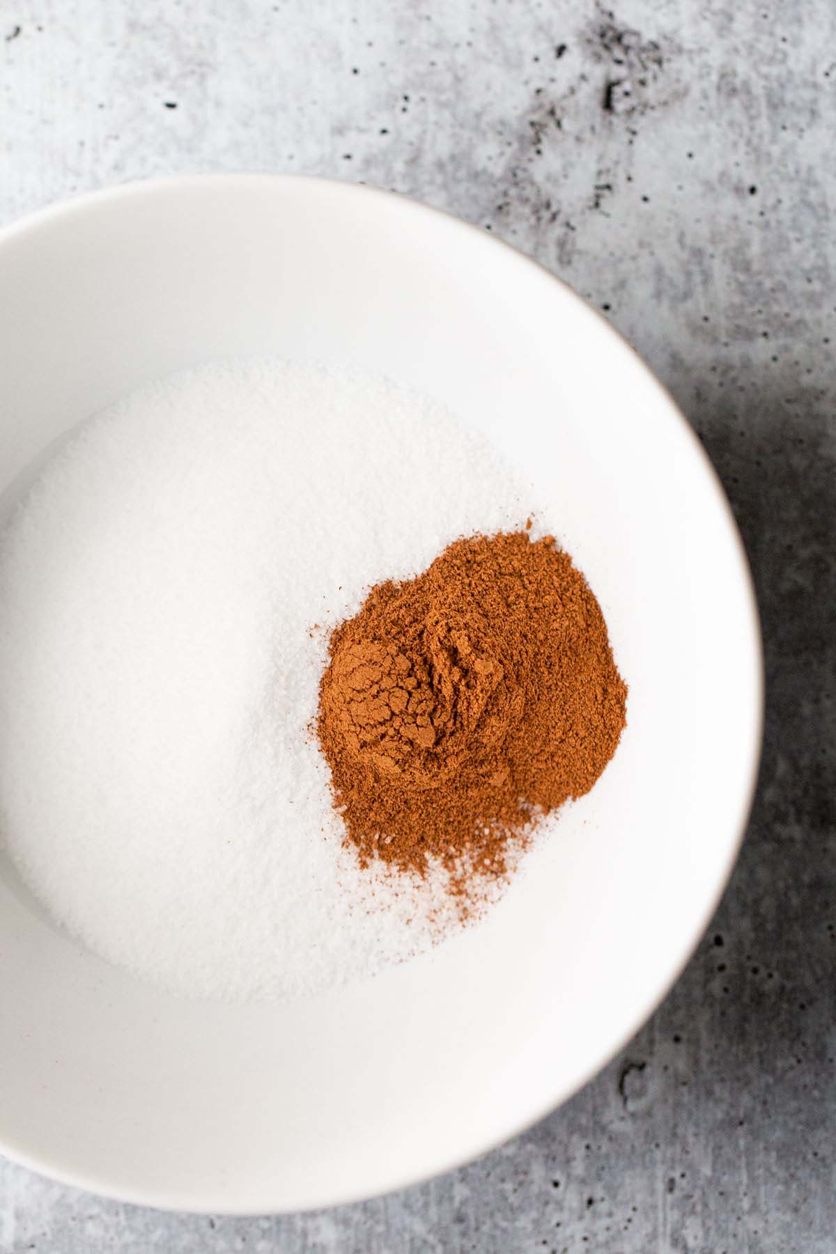 Cinnamon and sugar in a bowl.