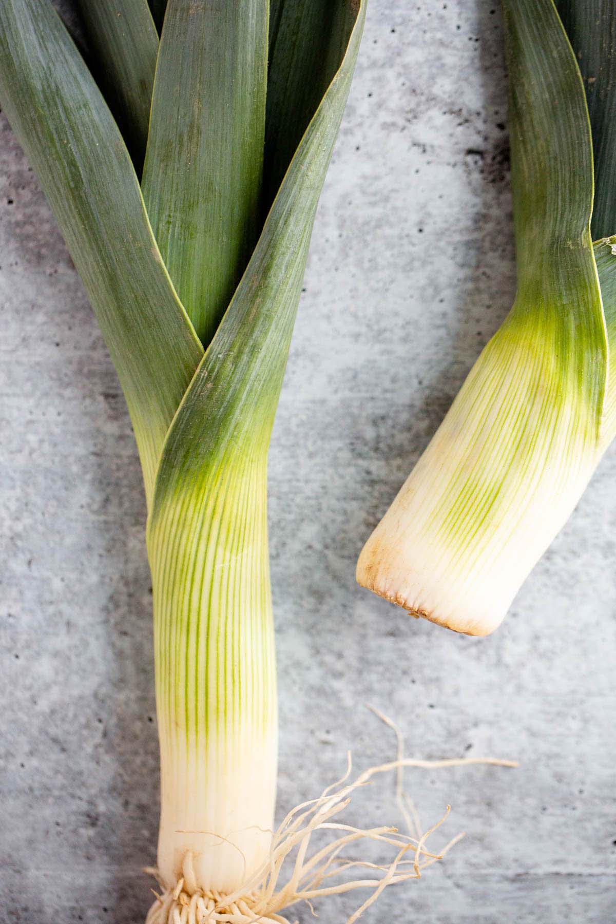 Two leeks.