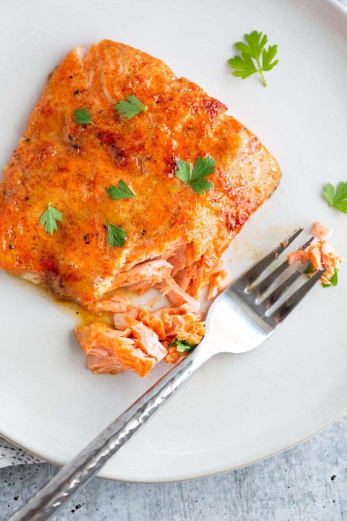 Air Fryer Maple Glazed Salmon