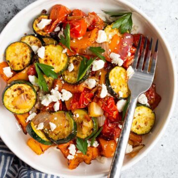 Air fryer Mediterranean vegetables