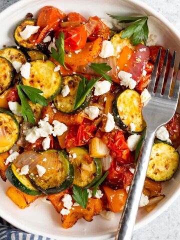 Air fryer Mediterranean vegetables