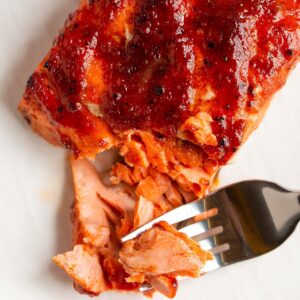 Air fryer bbq salmon.