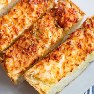 Air fryer cheesy garlic bread