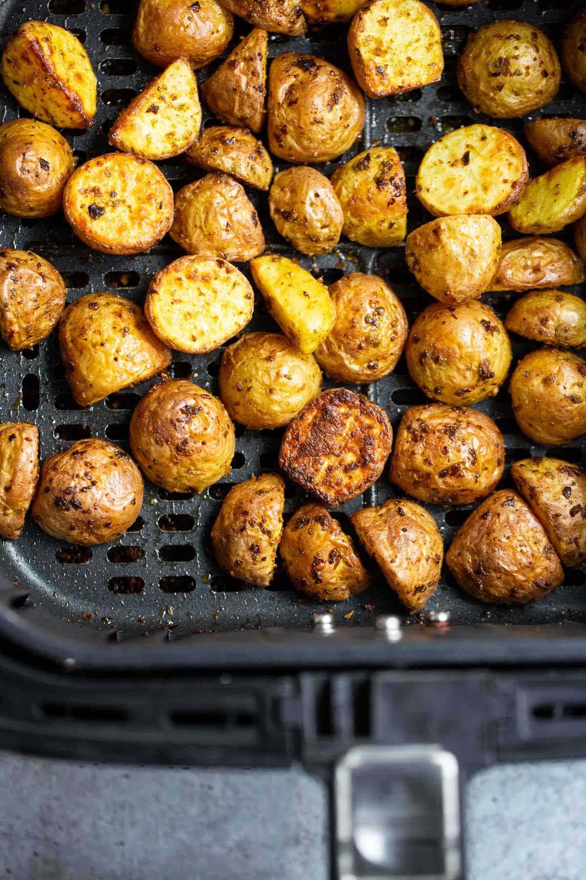 Cooked potatoes in air fryer.