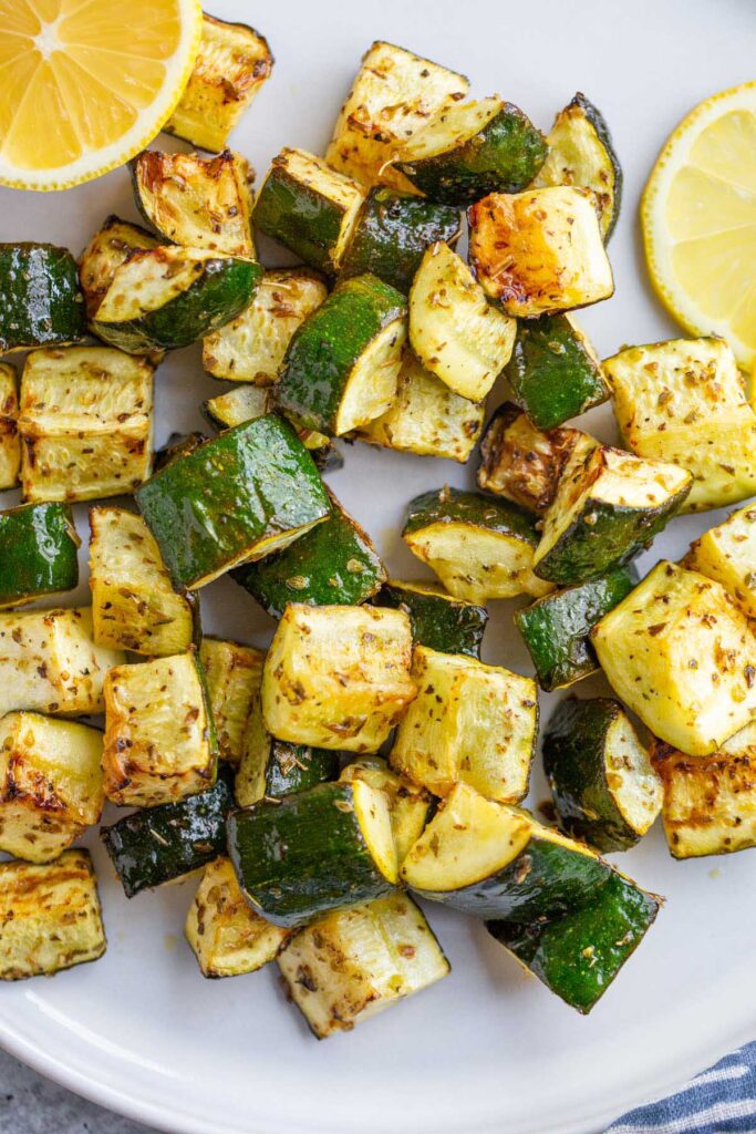 Air Fryer Lemon Zucchini Food Banjo