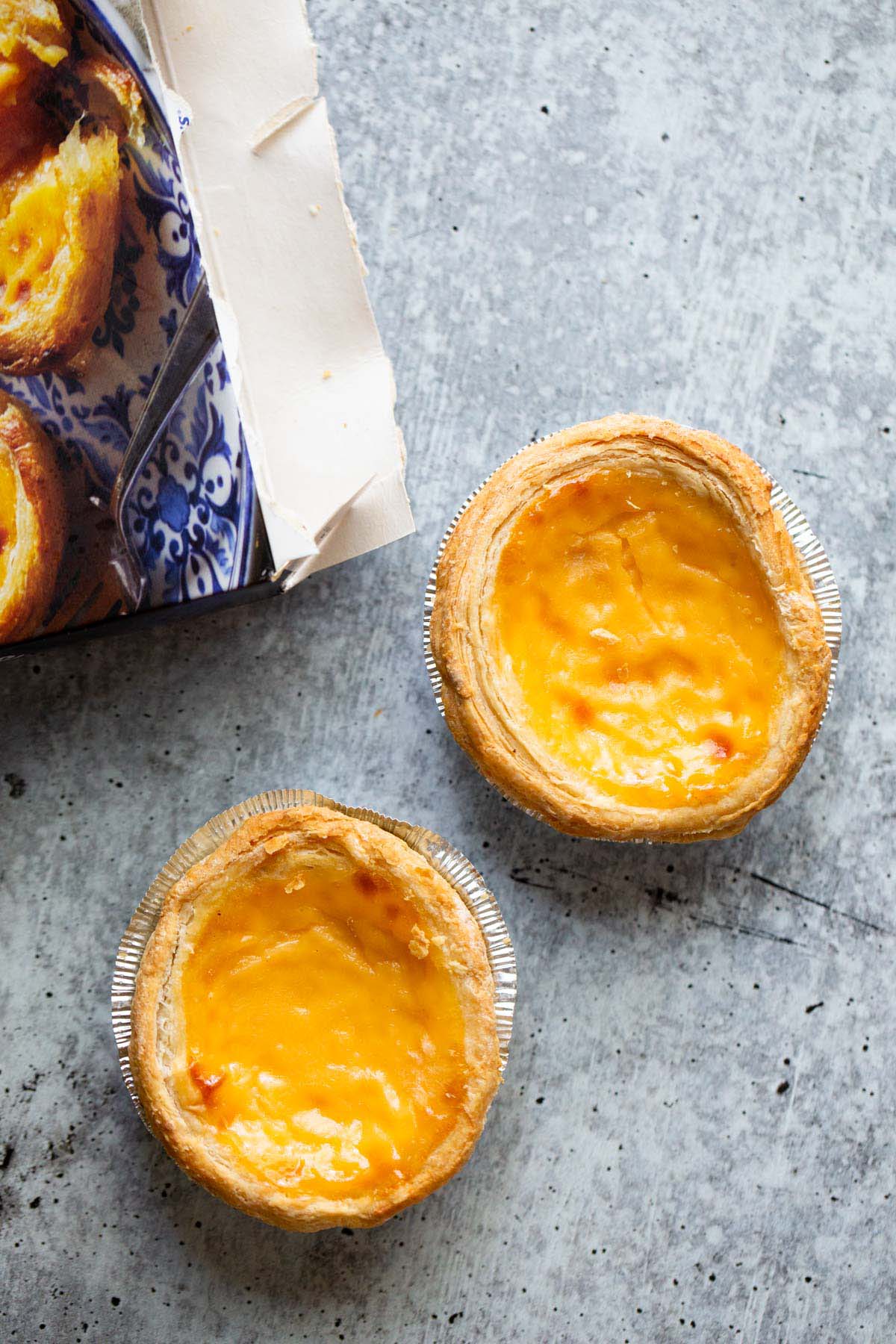 Raw custard tarts