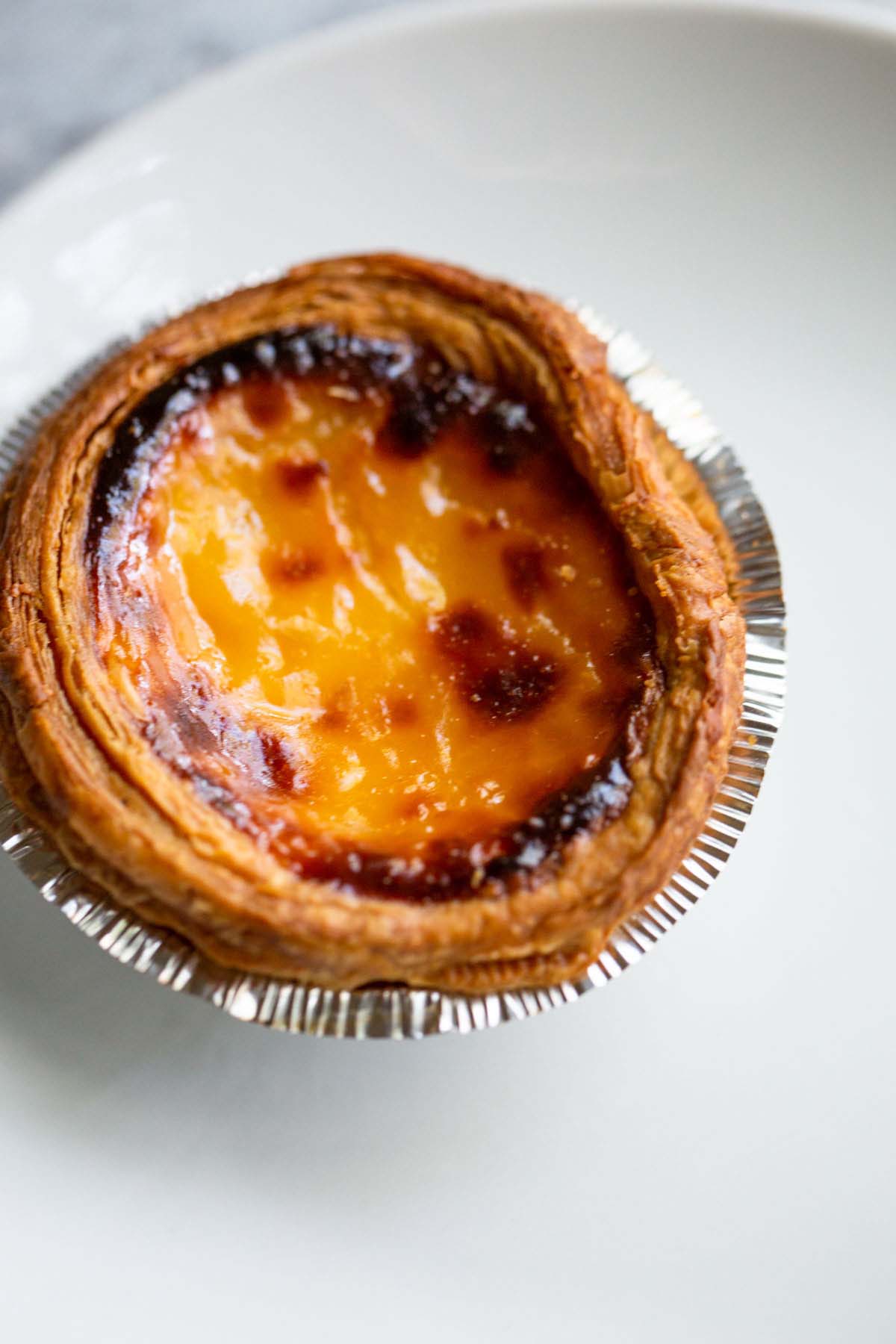 Air fried custard tart