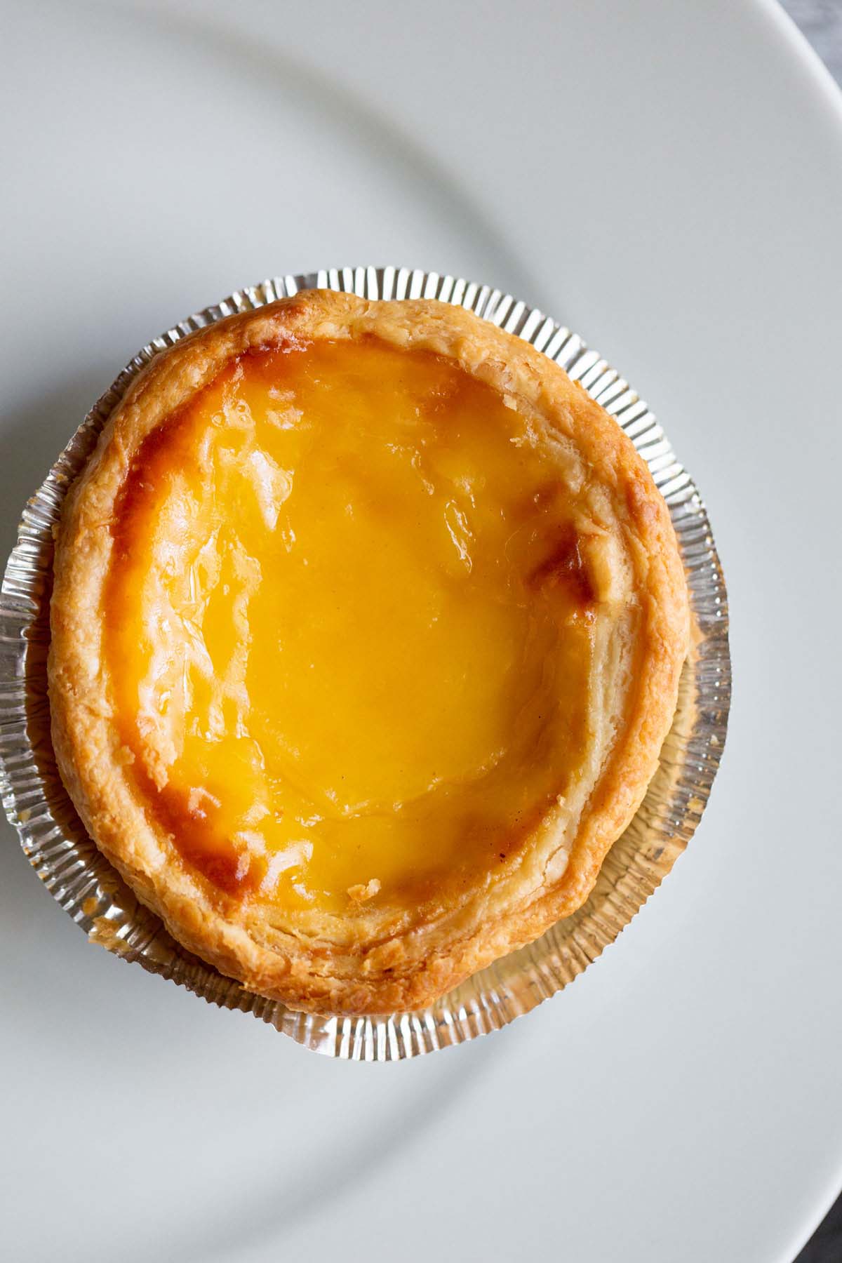 Oven cooked custard tart