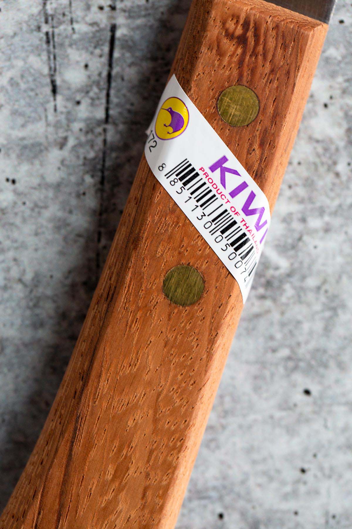 Kiwi knife sticker on handle